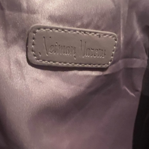 Neiman Marcus Plum Leather Tote with Matching Pouch - Picture 3 of 3